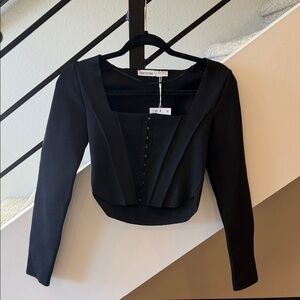 Bershka Elegant Black Blouse